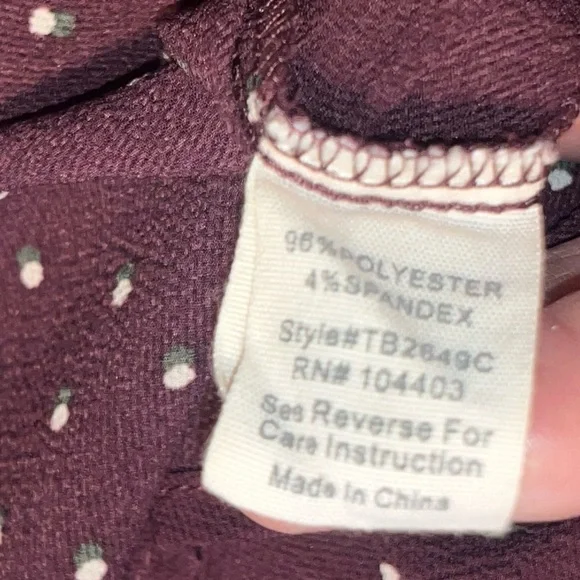 Sweet Wanderer Polka Dot Neck Tie Blouse L - Picture 10 of 11